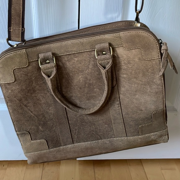 Choksey Nubuck Leather Messenger Bag - Picture 1 of 5